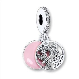 ❤️Pandora springtime pink enamel dangle